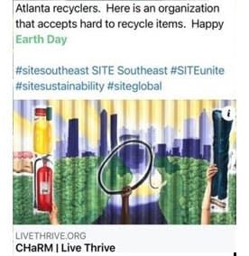 Atlanta recyclers. Here is an organization that accepts hard to recycle items,. Happy Earth Day.
