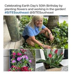 Celebrating Earth Day's 50th Birthday by planting flowers and working in the garden!
